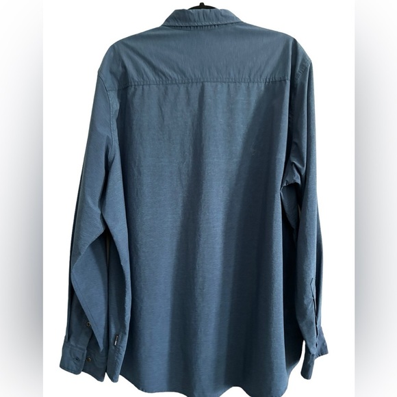 Swiss Tech Shirts Mens XXL 48 Shirts Button Up Blue Nylon Softshell Long Sleeve - Picture 2 of 9
